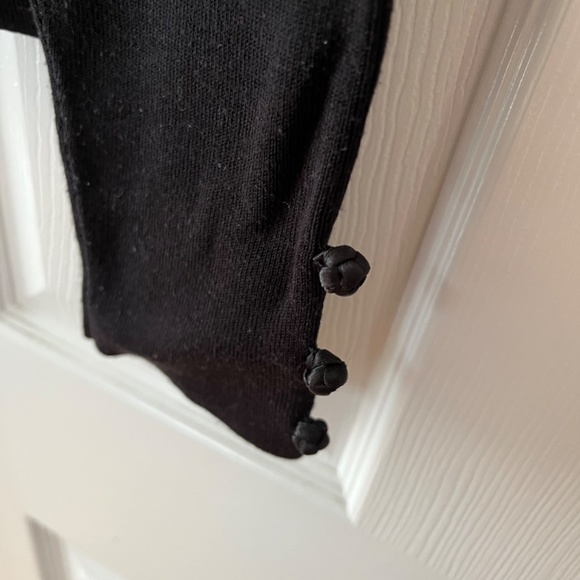 Talbots Black V Neck Sweater w Soutache Trim, Size Medium - Picture 6 of 6